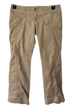 Old Navy Womens Khaki Low Rise Cargo‎ Straight Leg Utility Pants Tan Size 12 thumbnail 1