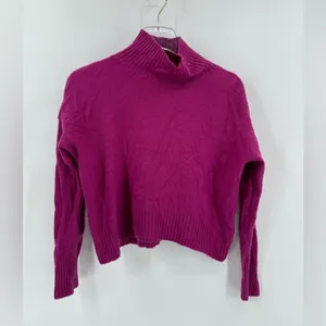 Free People‎ magenta cashmere mock neck sweater size xs thumbnail 2