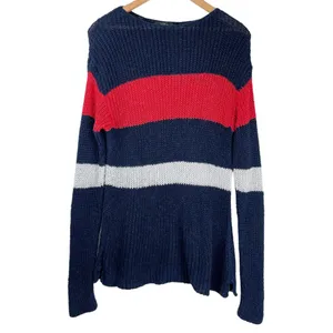 Lauren Ralph Lauren Linen Cotton Open Knit Stripe Sweater Western Sz Large thumbnail 14