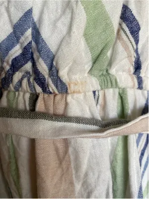Mi Ami Linen Halter Mini Dress XXS Coastal Cottagecore Quiet Luxury Preppy Beach thumbnail 5