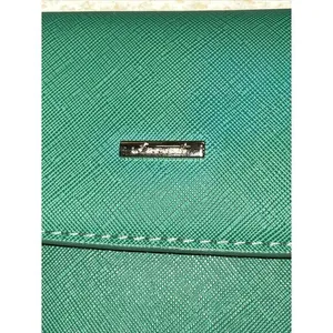 LOVEVOOK Green Synthetic Saffiano Leather Clutch Wristlet‎ No Handle 9.5x6.5" thumbnail 2