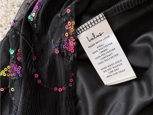 Lulus Social Sweetheart Sequin Butterfly Lace-Up Mini Dress – Black/Pink – L thumbnail 11