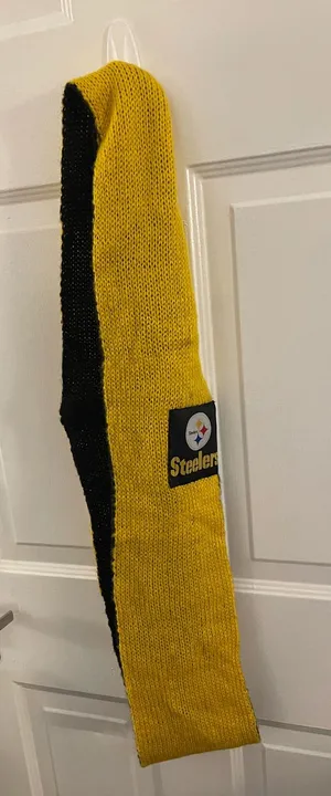 Pittsburgh Steelers Yellow & Black Knit Scarf, By Forever Collectibles 67”x7” thumbnail 1