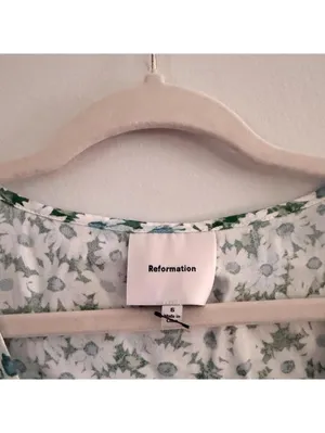Reformation Miri Floral Tie Front V-Neck Top thumbnail 2