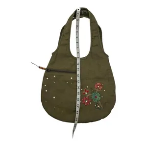 Boho army green bag with no brand thumbnail 4