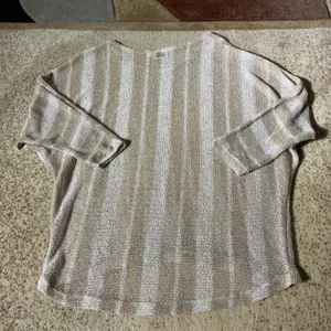 Tailored West Fisherman‎ Womens Minimalist Striped Knit Batwing Sweater Top Sz S thumbnail 6