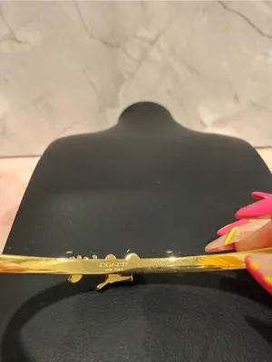 COACH | Gold Plated Traditional Horse & Carriage Logo Cuff Bracelet | Medium thumbnail 4