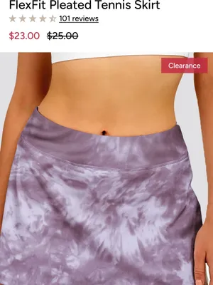 Stelle Pleated Tennis Skirt - Lavender & White Tie-Dye | Size Large thumbnail 4