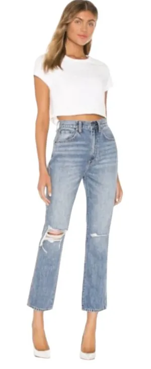 Pistola Revolve High Waisted Rise Distressed Denim Blue Jeans 29 thumbnail 1