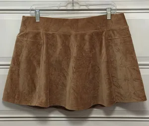 Offline by Aerie Brown Corduroy Skater Skirt thumbnail 1