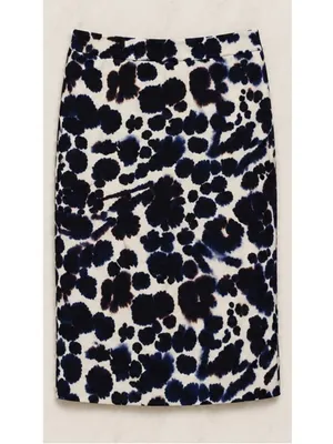 NEW Ann Taylor Petite Ivory Abstract Floral Top & Pencil Sk thumbnail 6
