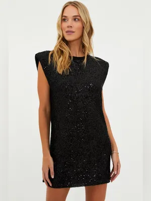 Beach Riot Mirabel Sequin Dress Black Festival Stage Coach Womens Size S thumbnail 2