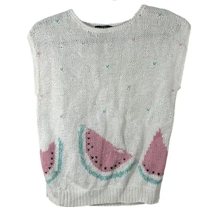 Woolrich Woman Vintage Watermelon Knit Vest Size Medium thumbnail 1