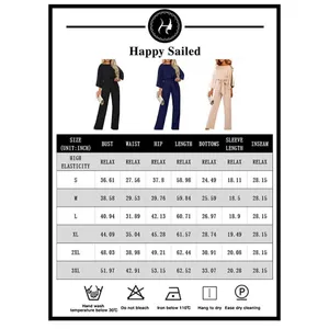 NEW Casual Loose 3/4 Sleeve Wide Leg Pant Jumpsuit XL NO BELT thumbnail 3