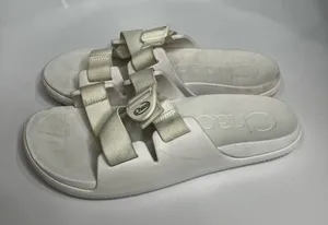 Chaco chillos slides sandals all‎ white size 10 thumbnail 1