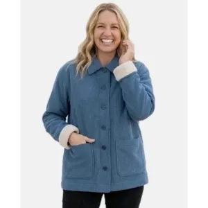 Boston Traders Women's Sherpa Lined Blue Corduroy Jacket Trucker Style Size XS thumbnail 2