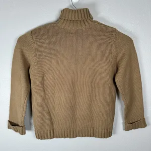 Orvis Turtleneck Sweater Womens Size‎ Medium Tan Brown Knit Cotton Blend Classic thumbnail 4
