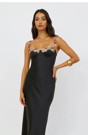 Magnetic Forces Maxi Dress Black thumbnail 1