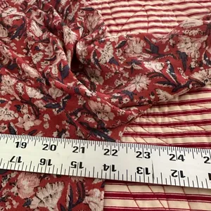 Lucky Brand Burgundy and Cream Patterned Blouse thumbnail 8