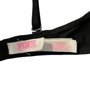 Victorias Secret PINK Wear Everywhere T-Shirt Bra Black Celestial Moon 34A thumbnail 6