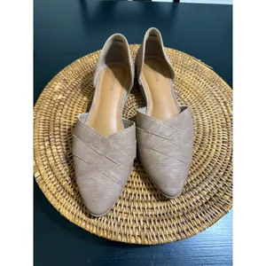 Maurices Shelby Tan Textured d'Orsay Pointed Toe Flats Women 9M Crisscross Strap thumbnail 2