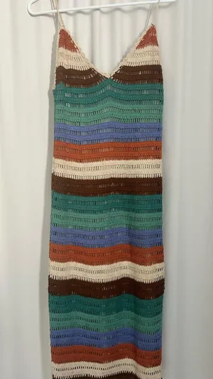 ZARA Crochet Dress Knit thumbnail 1