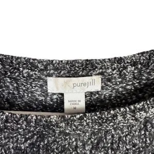 J. Jill Pure Jill Women’s Sz M Asymmetrical Hem Wool Blend Grey Marl Sweater thumbnail 6
