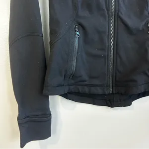 Lululemon Black Forme High Neck Zip Up Jacket w/ Thumb Holes Size 6 thumbnail 7