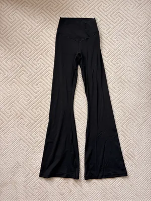 Aerie High Waisted Crossover Flare Legging Black thumbnail 5