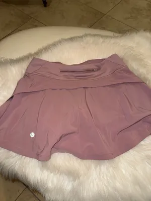 lululemon athletica mauve pleated side-panel mini skirt thumbnail 2
