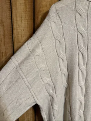 Chloe + Jasmine Cream Cable Knit Button Front Cardigan XL thumbnail 8
