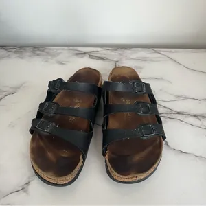 Birkenstock Black Birkoflor 3 Strap Sandals Size 40 thumbnail 3