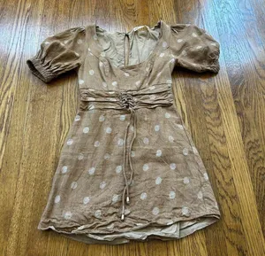Linen Polka Dot Dress thumbnail 1