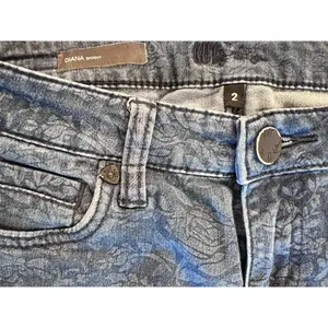 Kut from the Kloth Womens Diana Skinny Jeans Size 2 Blue‎ Floral Stretch Denim thumbnail 4