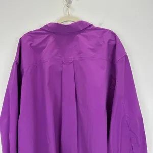 Athleta Oversized Poplin Top Button Up Shirt Relaxed Athleisure Purple 3X NWT thumbnail 12