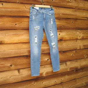 NWT 7 For All Mankind Ankle Skinny Distressed Sequin Jeans thumbnail 4