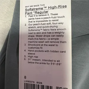 Lululemon Athletica Blueish Gray softstreme pants thumbnail 5