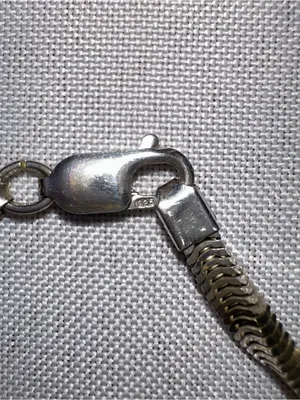 Vintage 925 Sterling Silver Square Omega Chain Necklace 17" 3D Snake 23.8g thumbnail 7