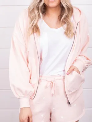 Z Supply Hearts Full hoodie sweatshirt thumbnail 1