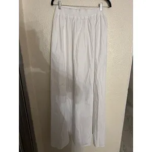 Susana Monaco poplin drop waist skirt White Maxi A-Line Skirt size medium NWT thumbnail 4