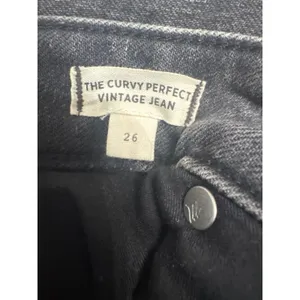 Madewell Curvy Perfect Vintage Jean High‎ Rise Tapered Black Lunar Wash Size 26 thumbnail 4