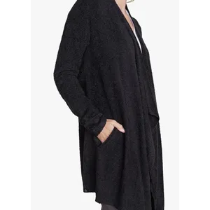 Barefoot Dreams Chic Lite Cardigan‎ Womens L/XL Black Cozy Preppy Comfort Luxury thumbnail 3