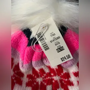 Aeropostale Women’s Knit Winter White Pom Pom Hat NWT thumbnail 3