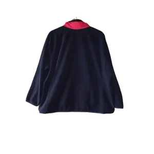 Lauren Ralph Lauren Active Jacket Womens XL Pink Navy Hybrid Quilted Fleece Zip thumbnail 7