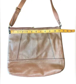 Fossil Brown Leather Shoulder Bag Adjustable Strap thumbnail 4