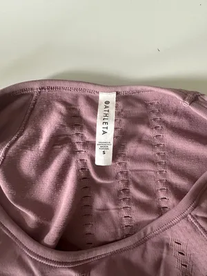 Athleta Pink Magenta Long Sleeve Active Workout Top thumbnail 3