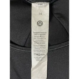 Lululemon Essential Tank Pleated Jersey Black Sleeveless Athletic Top Size‎ 14 thumbnail 6