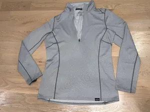 Patagonia Women's Capilene Midweight Zip-Neck baselayer long sleeve gray small thumbnail 2