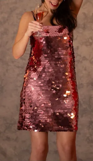 A New Day Sequin Dress Mini Dress Size XS/S Pink thumbnail 1