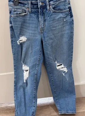 Old Navy Light Blue Distressed Ankle Jeans thumbnail 1